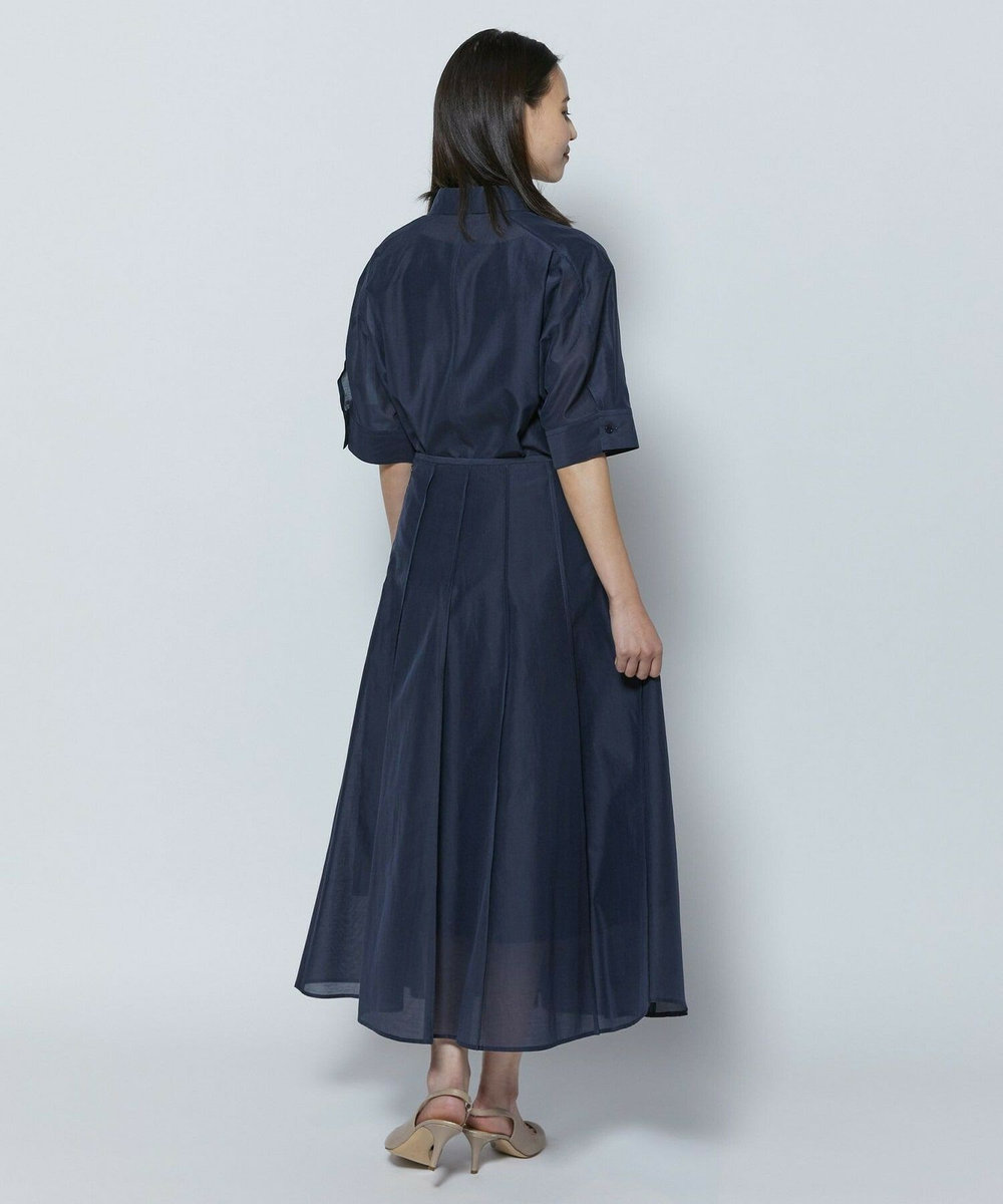 L'EQUIPE COUTURIER C/SEオーガンジースカート ネイビー