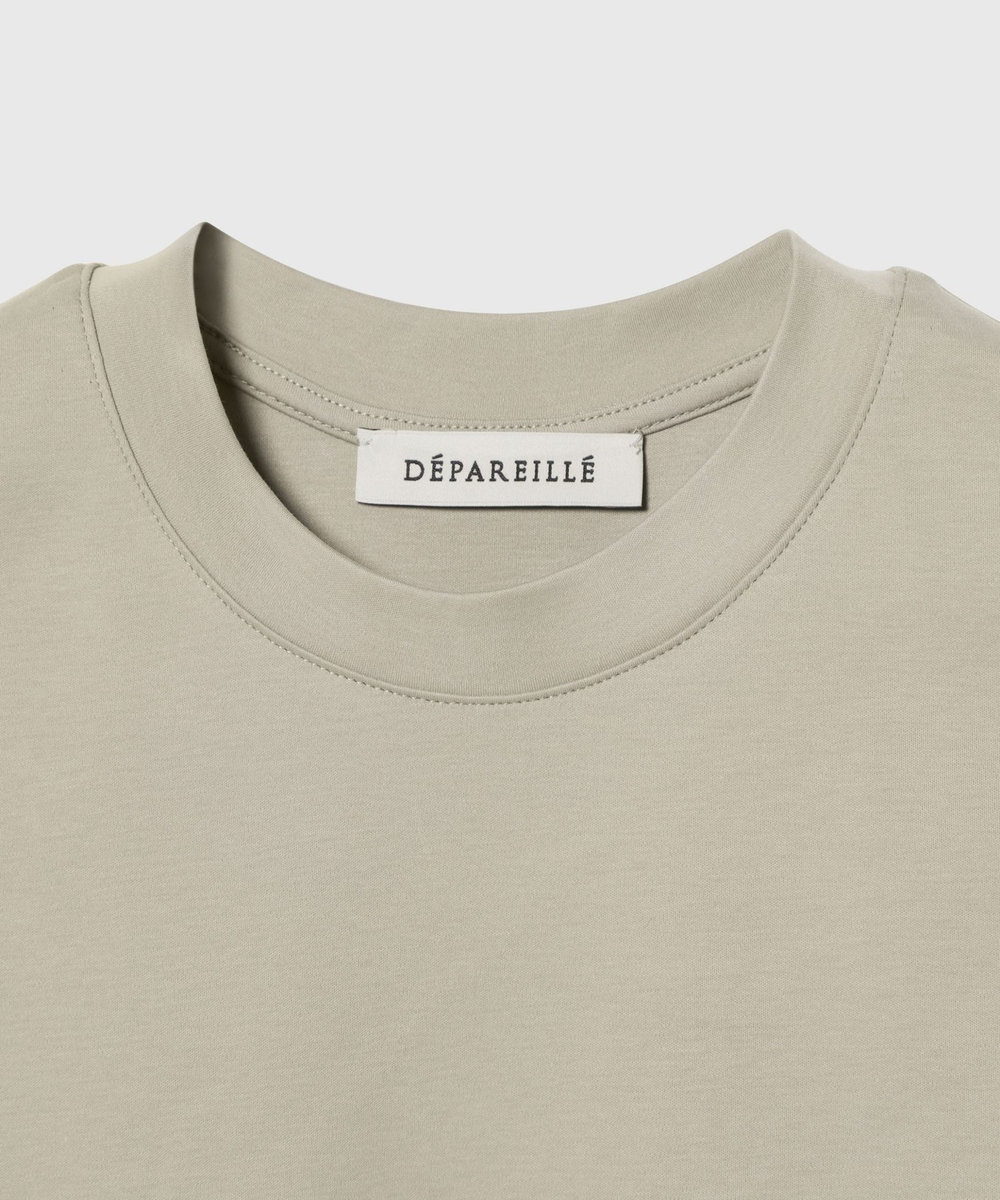 DÉPAREILLÉ SMOOTH NO SLEEVE T SHIRT / スムースノースリーブTシャツ グレイッシュベージュ