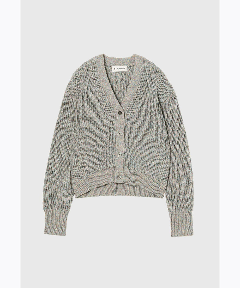 DÉPAREILLÉ MIX LAME CARDIGAN / ミックスラメカーディガン ブルー