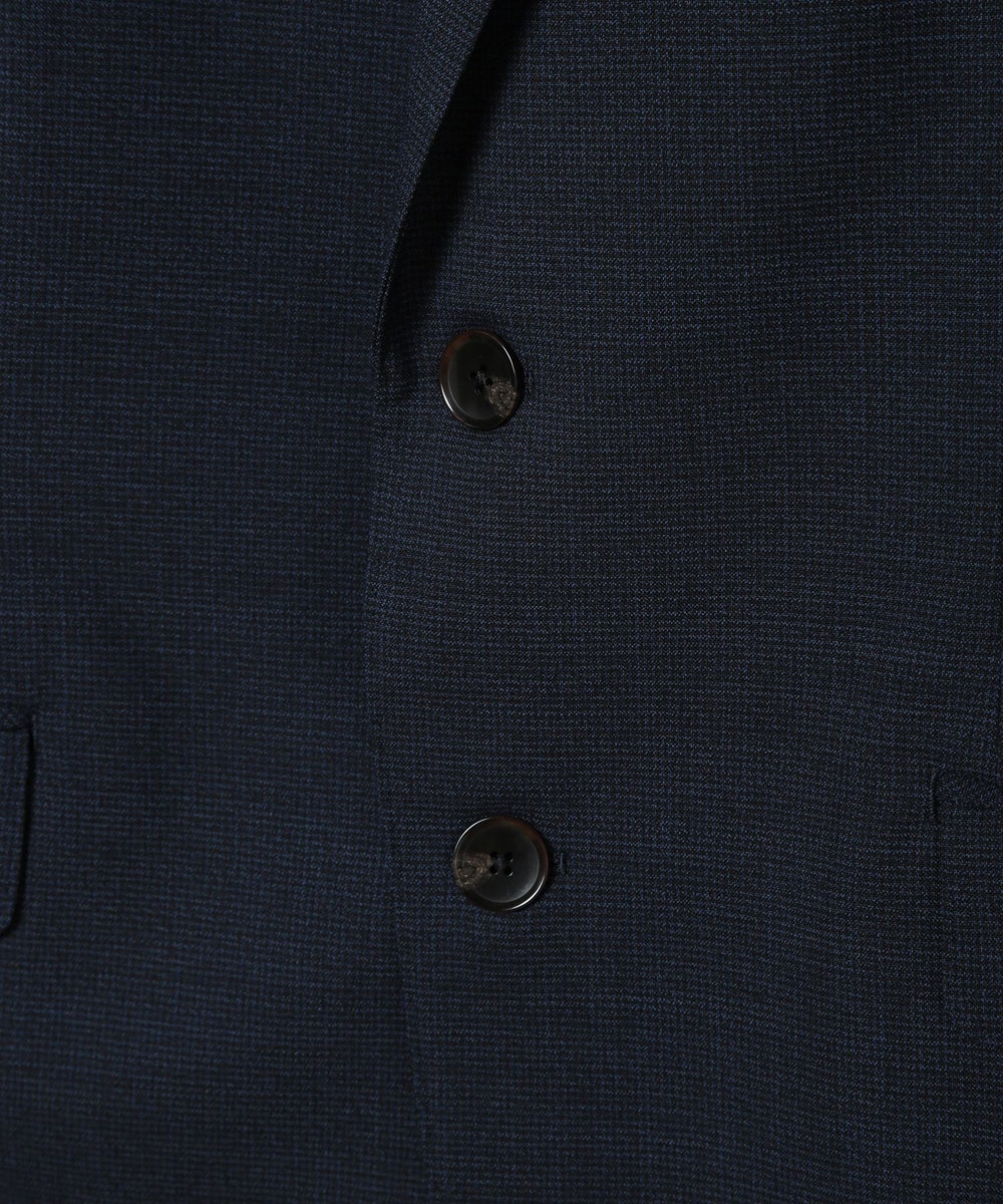 MEN'S BIGI ウールメランジ千鳥格子スーツ＜セットアップ＞ ネイビー
