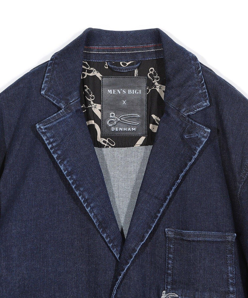 MEN'S BIGI 【DENHAM/デンハム】別注 デニムテーラードジャケット インディゴブルー