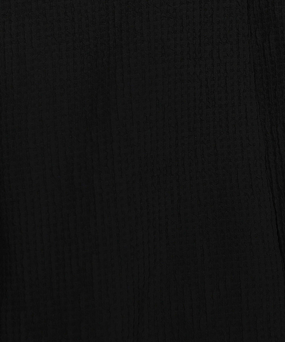 MEN'S BIGI ワッフルシアサッカー素材カーディガン ブラック