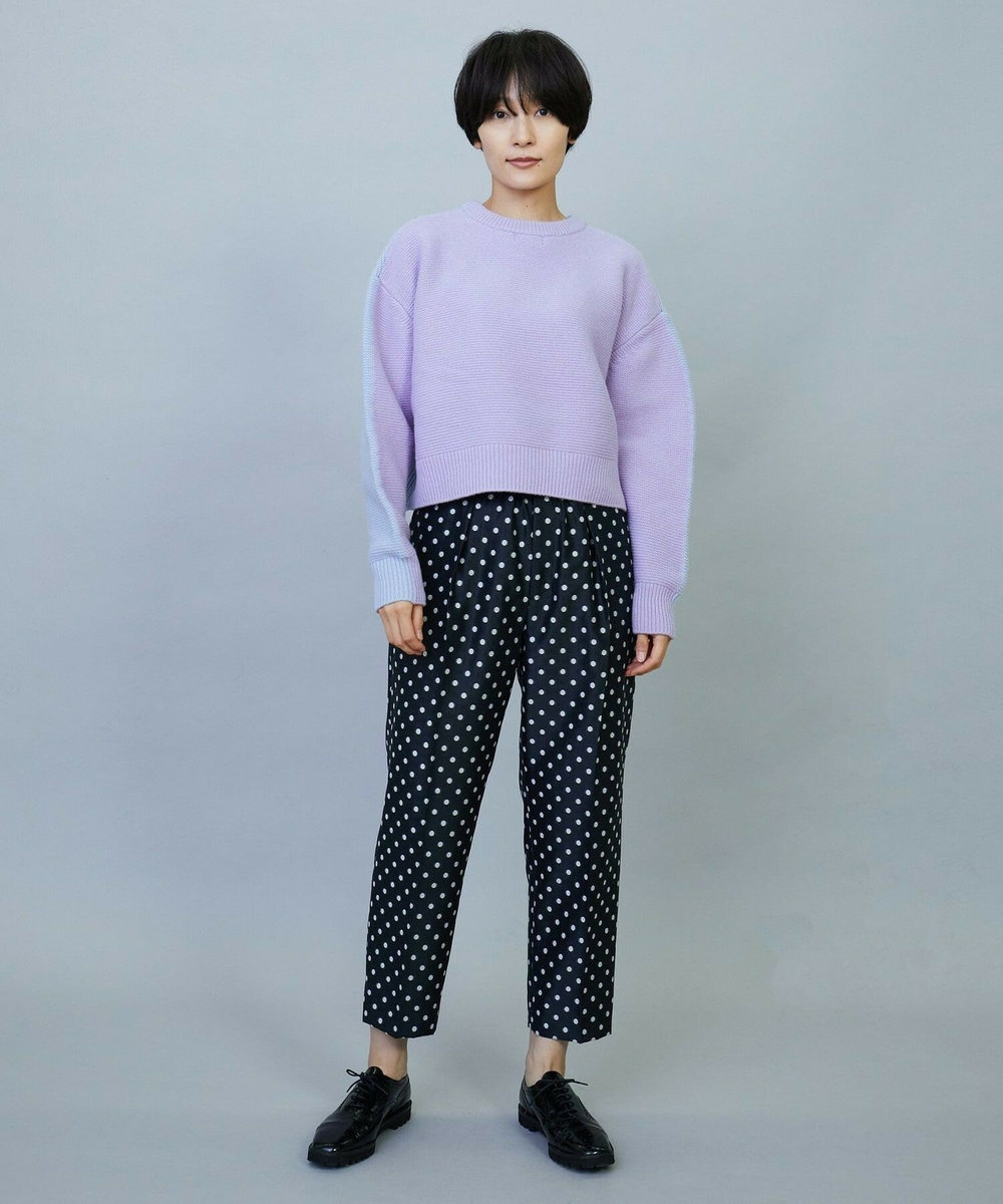 MOGA ANNUAL×MOGA　ウールカシミヤバイカラープルオーバー サックスブルー