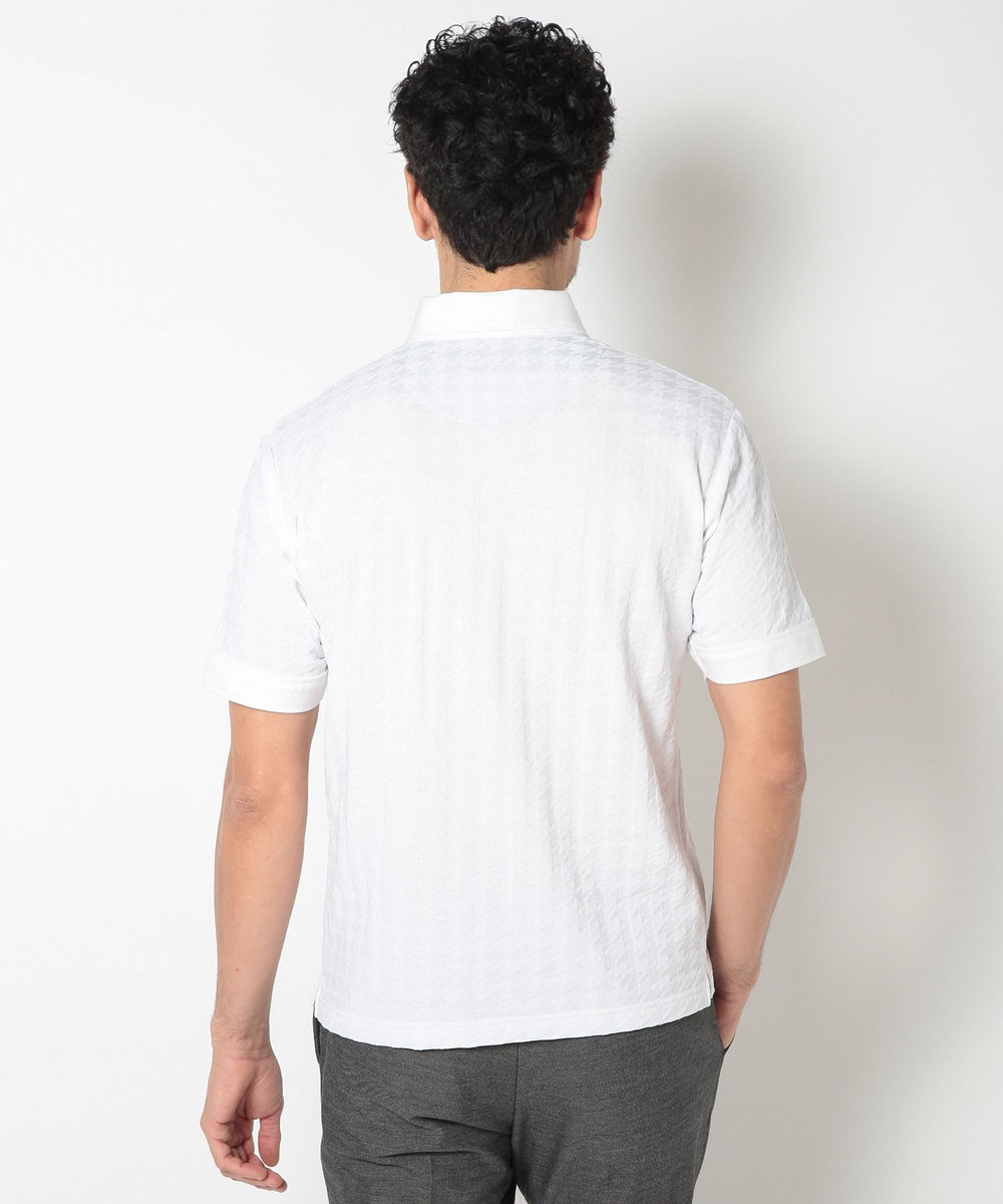 MEN'S BIGI 【ACTIVE TAILOR】リンクスジャカードポロシャツ ホワイト