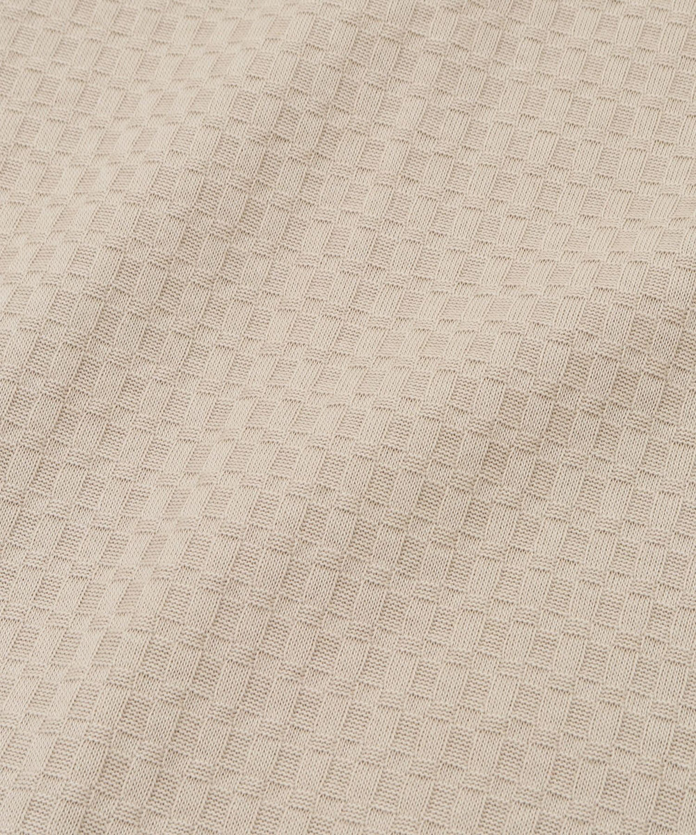 MEN'S BIGI リンクスジャカード半袖カットソー マスタード