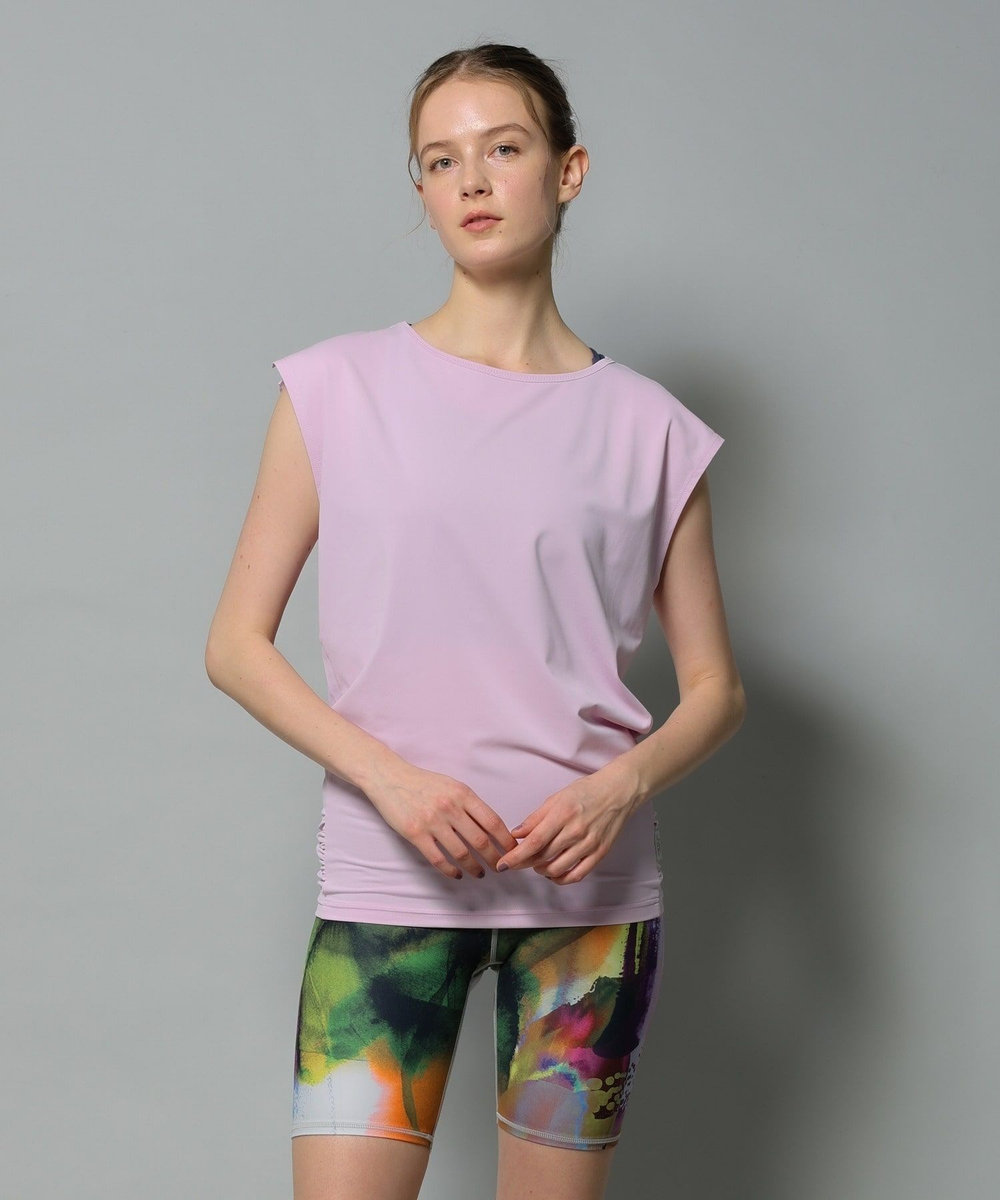 Julier 【定番】Ecocoベア天竺チュニック/エコ・UVカット・吸汗速乾・ハイストレッチ・ホットヨガ対応・ラッシュガード ピンク