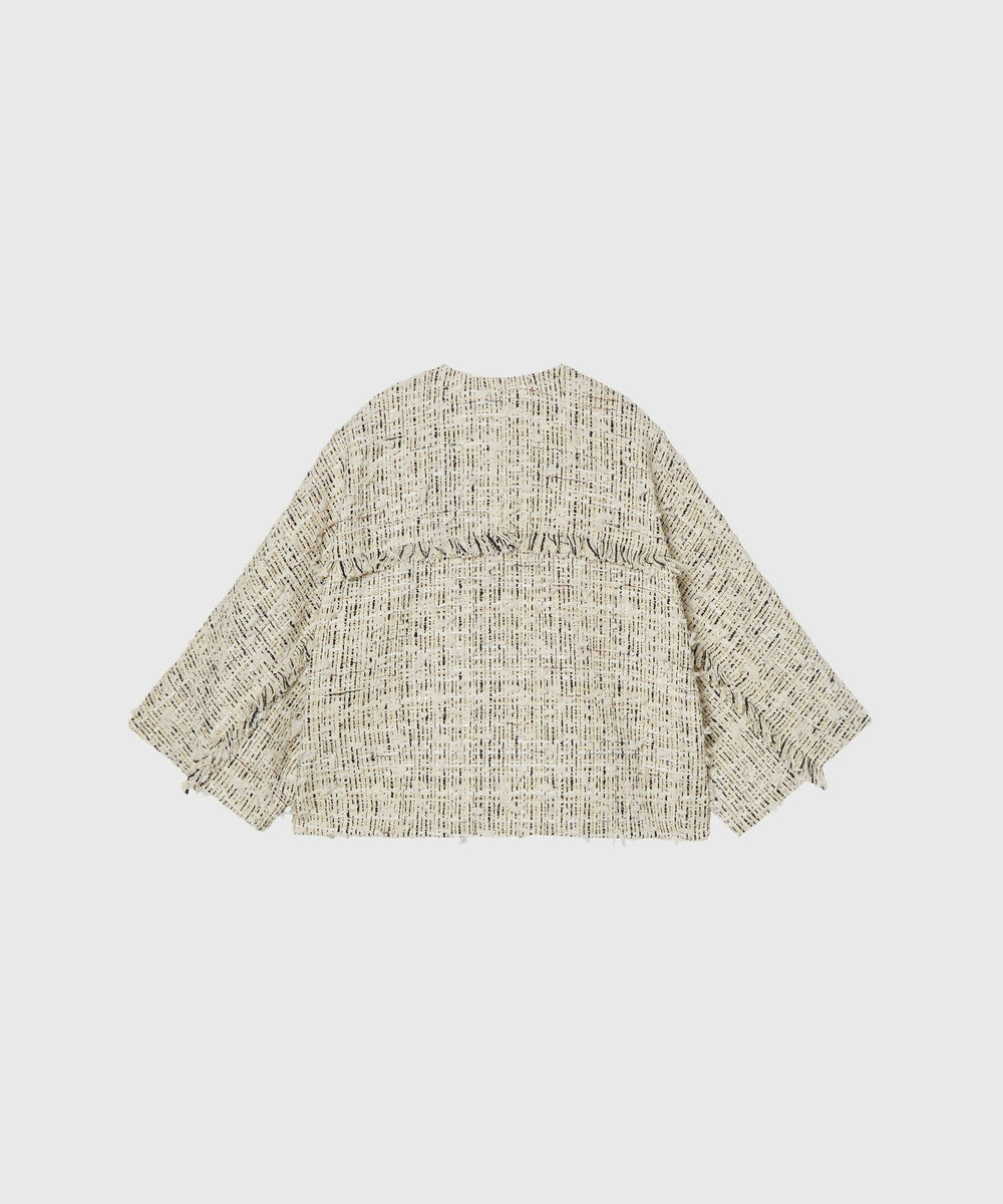 DÉPAREILLÉ CHECK TWEED JACKET / チェックツィードジャケット ベージュ
