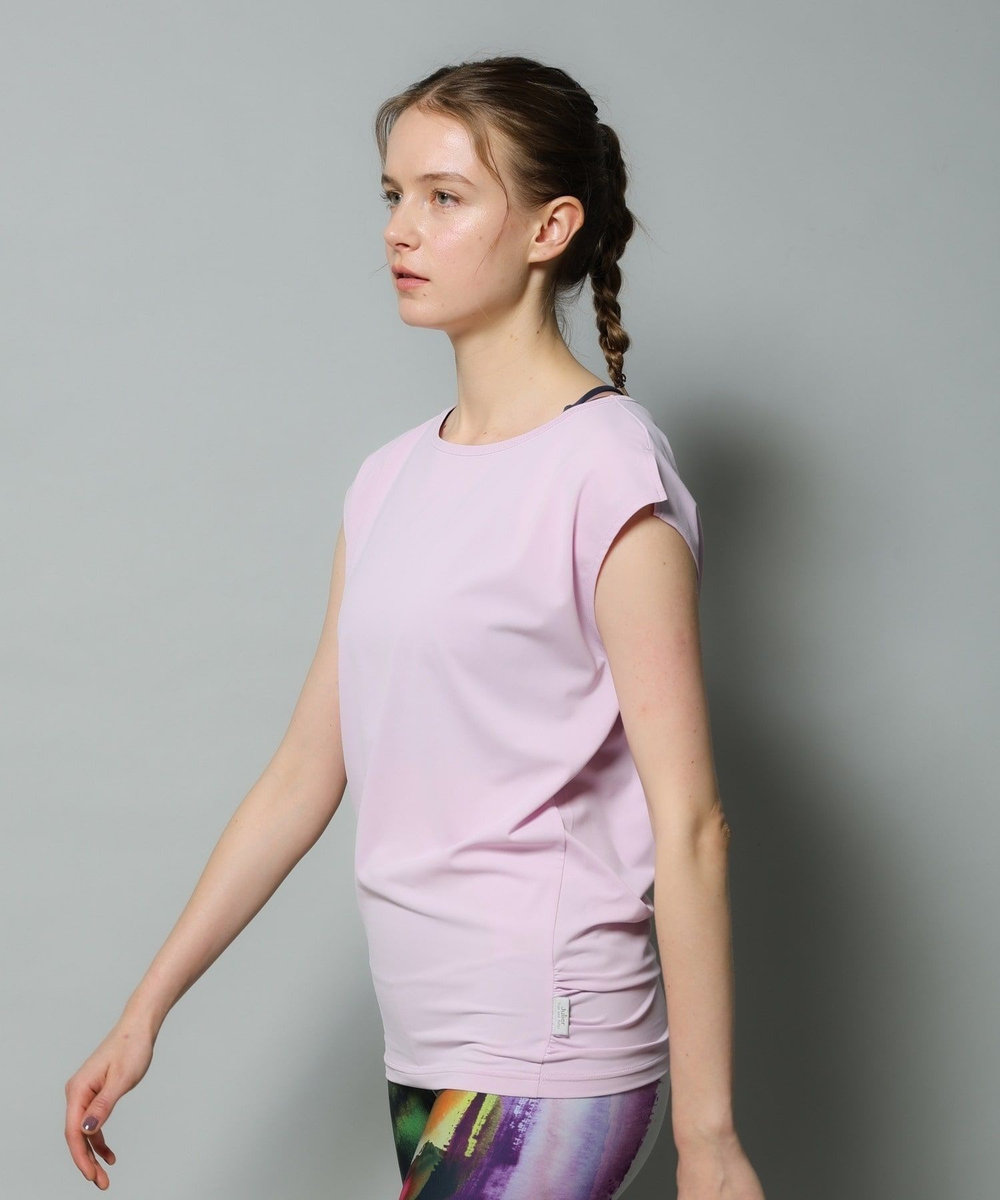 Julier 【定番】Ecocoベア天竺チュニック/エコ・UVカット・吸汗速乾・ハイストレッチ・ホットヨガ対応・ラッシュガード ピンク
