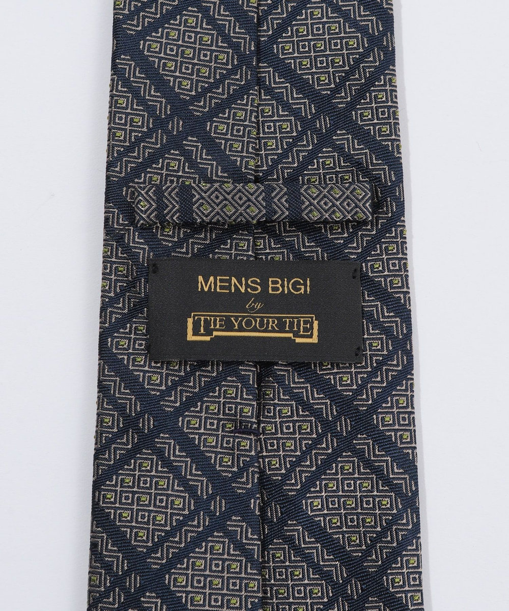 MEN'S BIGI 【TIE YOUR TIE/タイユアタイ】ヴィンテージチェック柄ネクタイ ターコイズブルー