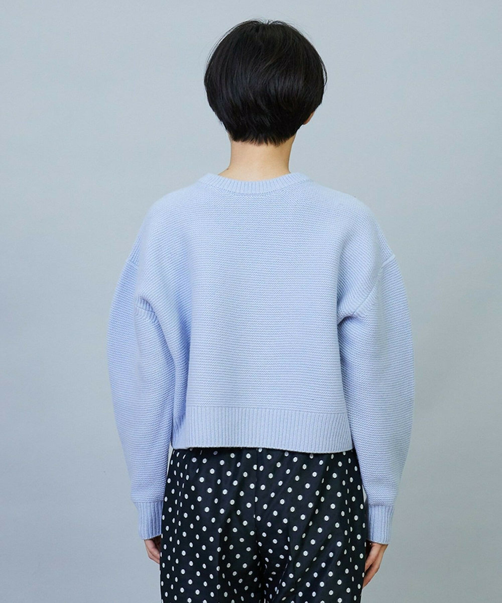 MOGA ANNUAL×MOGA　ウールカシミヤバイカラープルオーバー サックスブルー