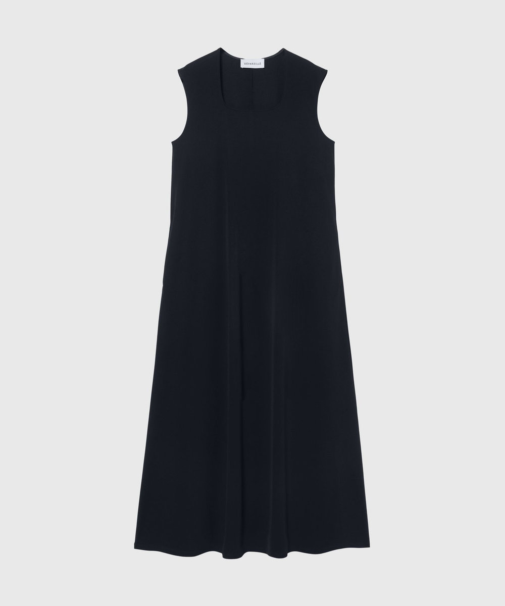 DÉPAREILLÉ TRIACETATE JERSEY DRESS / トリアセテートジャージードレス ネイビー