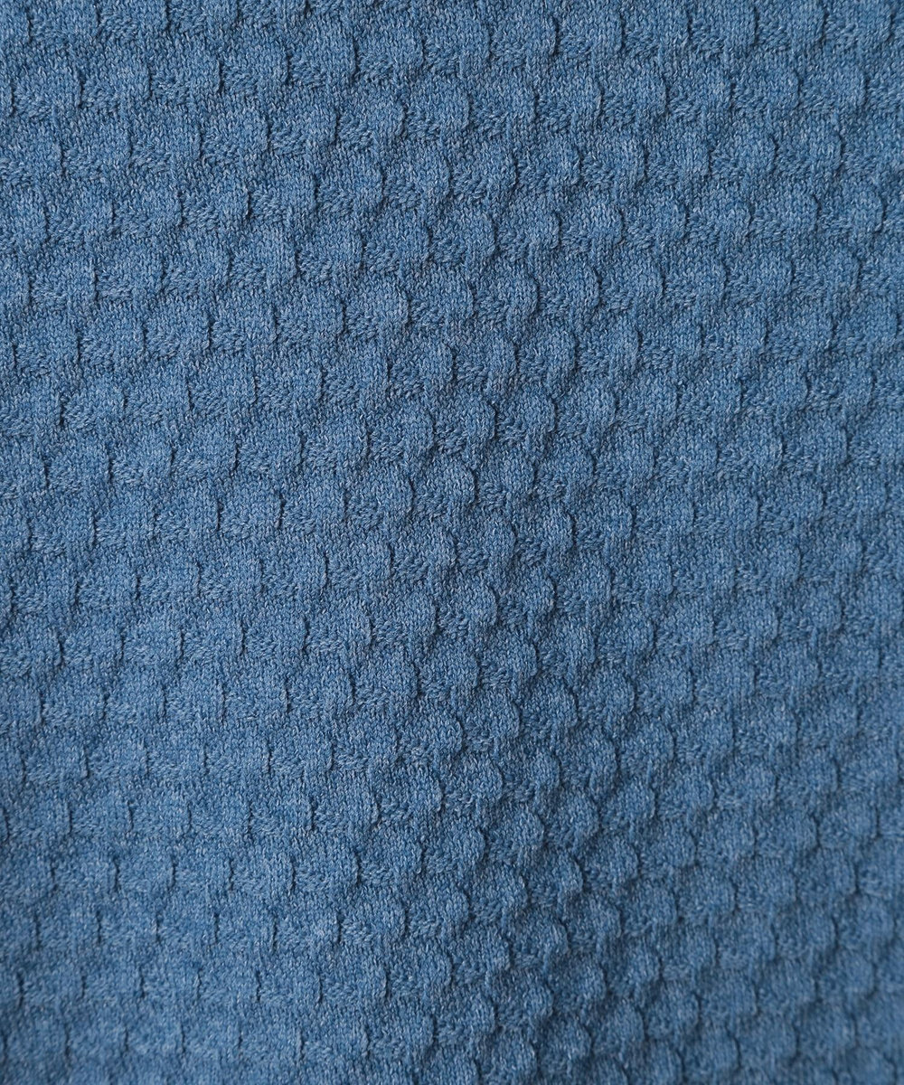 MEN'S BIGI ブリスターニットジャカードカットソー ブルー