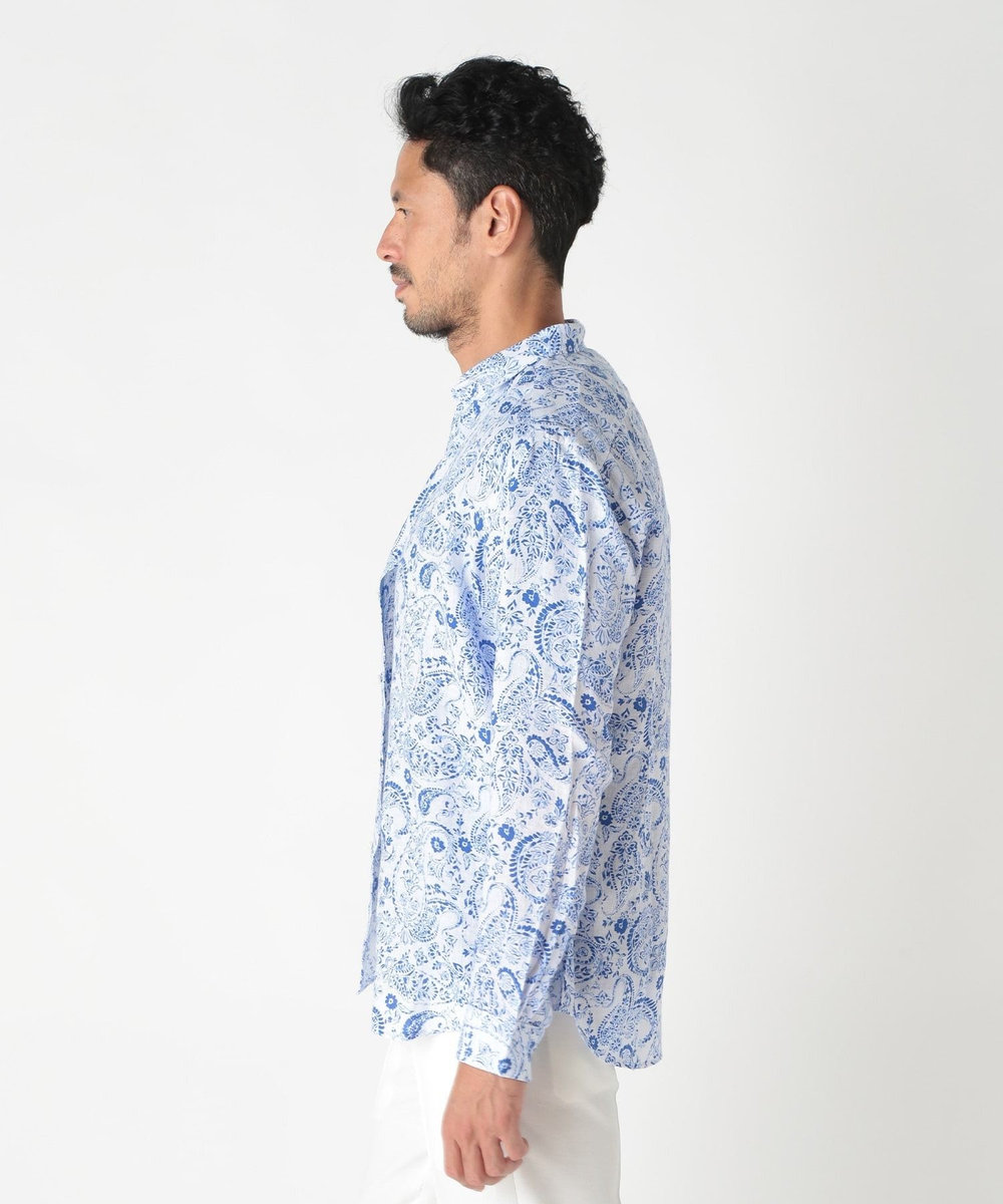 MEN'S BIGI 【CANCLINI/カンクリーニ】プリントショートポイントシャツ ホワイト