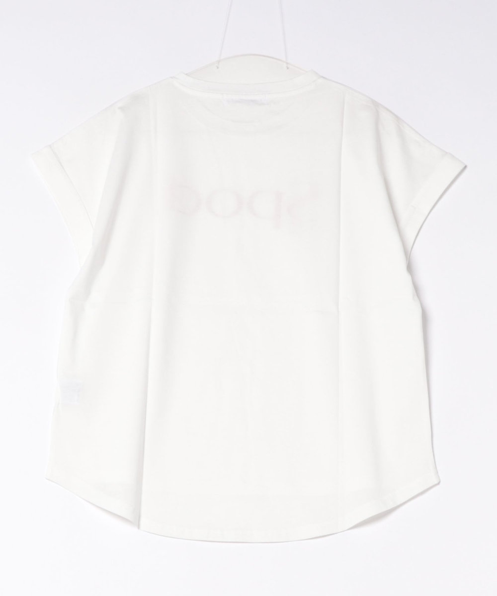 NOWADAYS ドライタッチコットンロゴTシャツ ホワイト