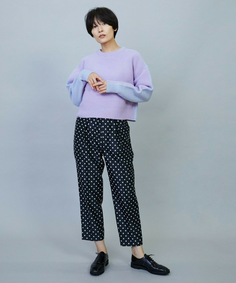 MOGA ANNUAL×MOGA　ウールカシミヤバイカラープルオーバー サックスブルー