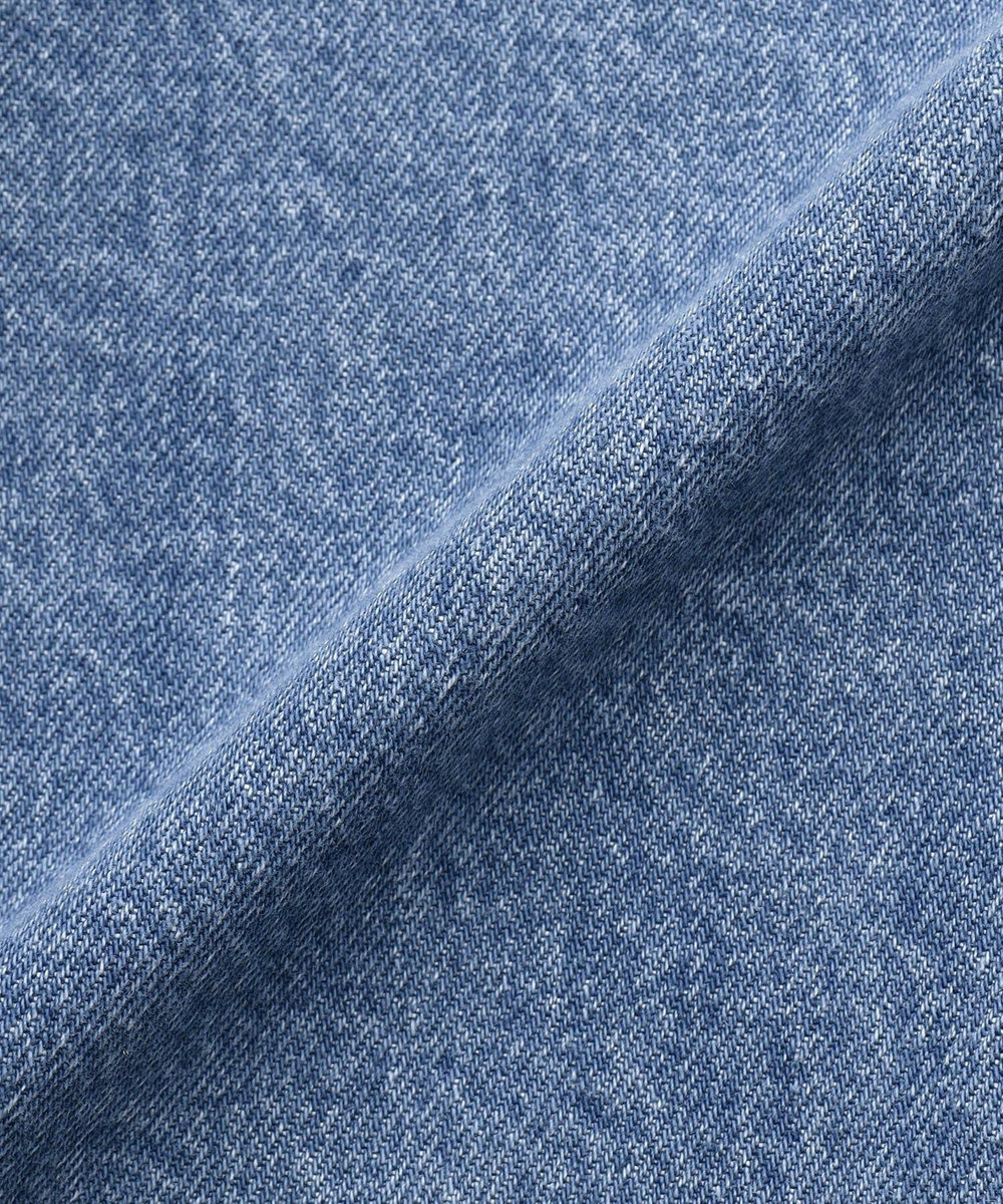feerique Lサイズ（大きいサイズ） 【大きいサイズ】feerique ヴィンテージライクワイドデニムジャケット ブルー