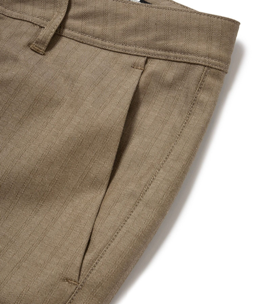 MEN'S BIGI ＜ON/OFF兼用＞シャドーヘリンボーンストレッチパンツ ベージュ