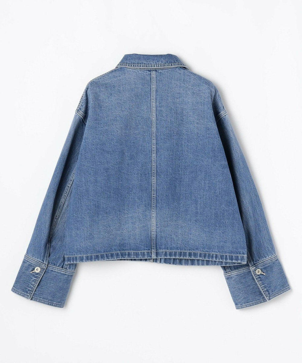 feerique Lサイズ（大きいサイズ） 【大きいサイズ】feerique ヴィンテージライクワイドデニムジャケット ブルー