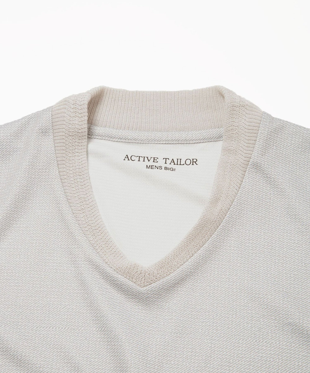 MEN'S BIGI 【ACTIVE TAILOR】COOLMAXツイルプリントジャージカットソー グレー系その他