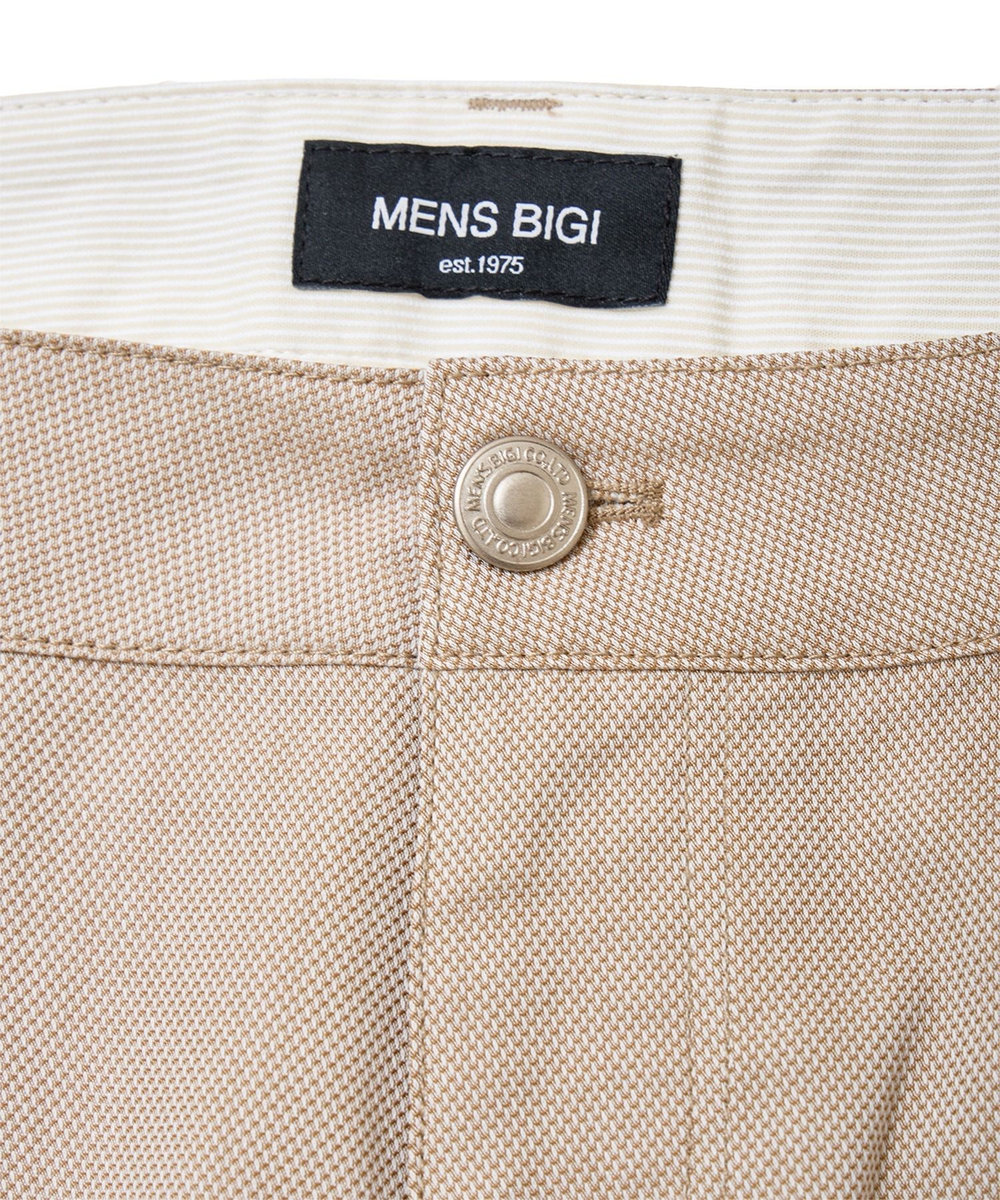MEN'S BIGI COOLMAXドビーストレッチクロップドパンツ ベージュ