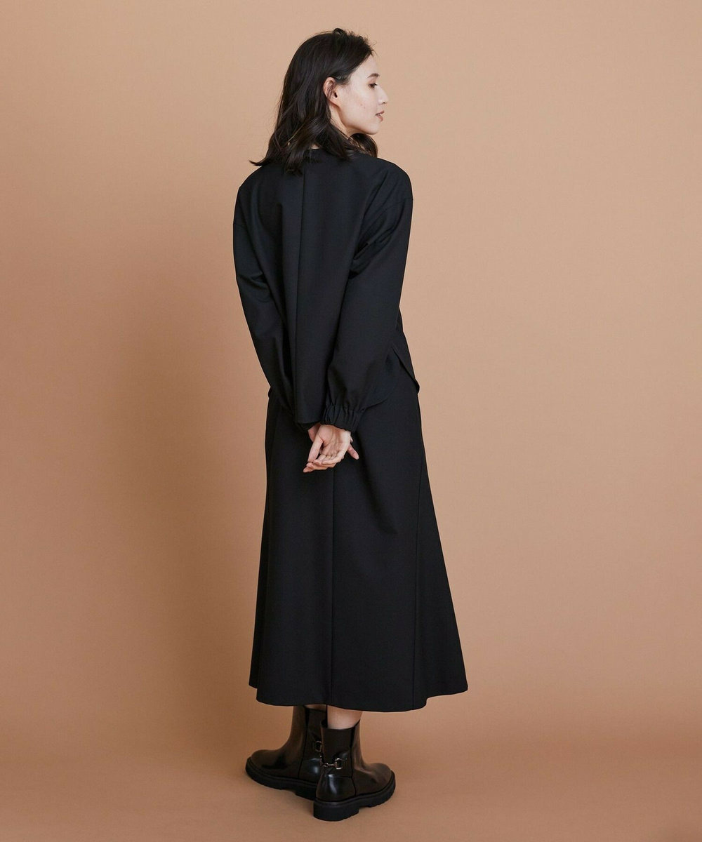 L'EQUIPE 2wayストレッチクロスブラウス ブラック