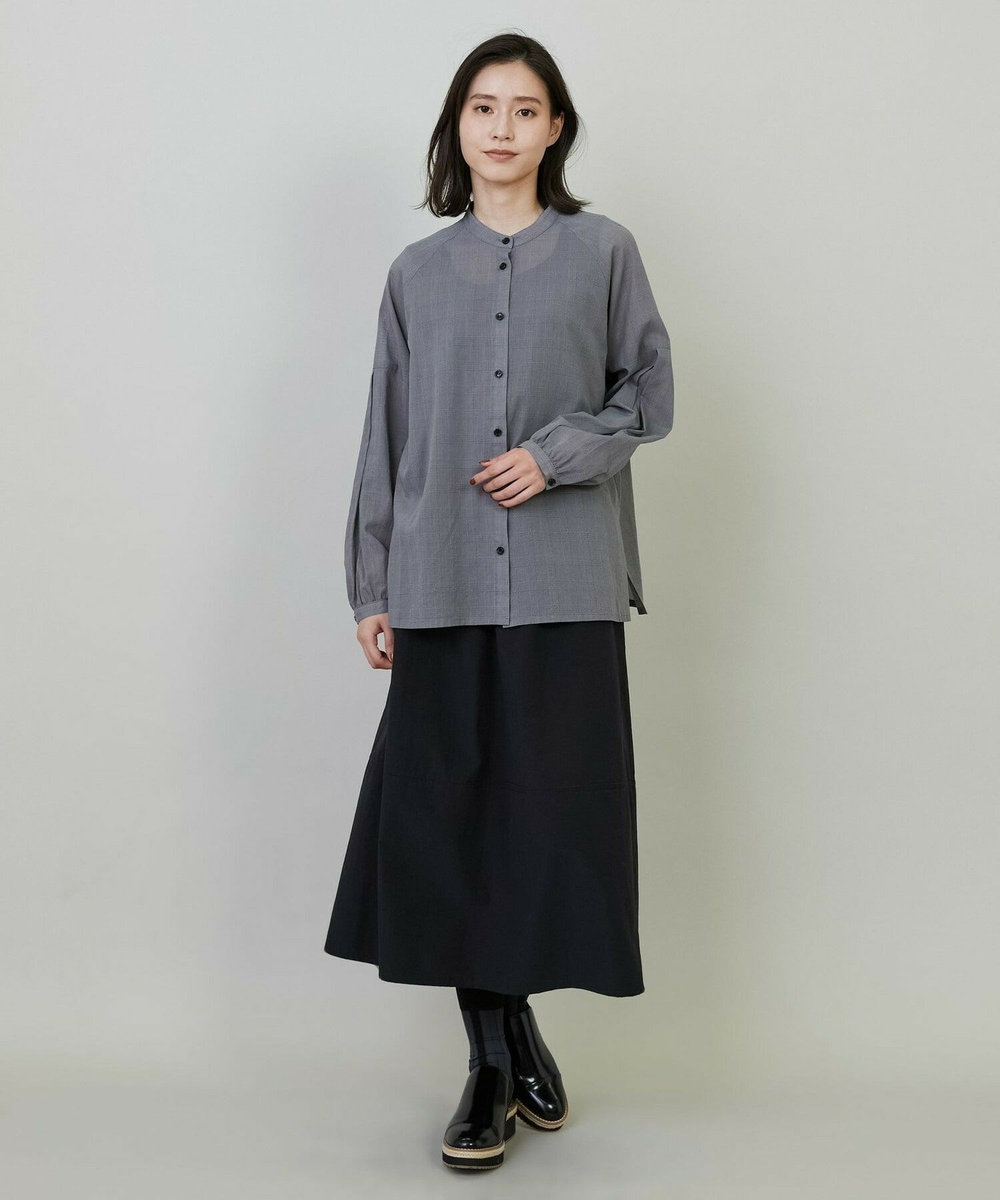 L'EQUIPE リブ柄シースルーソックス チャコールグレー
