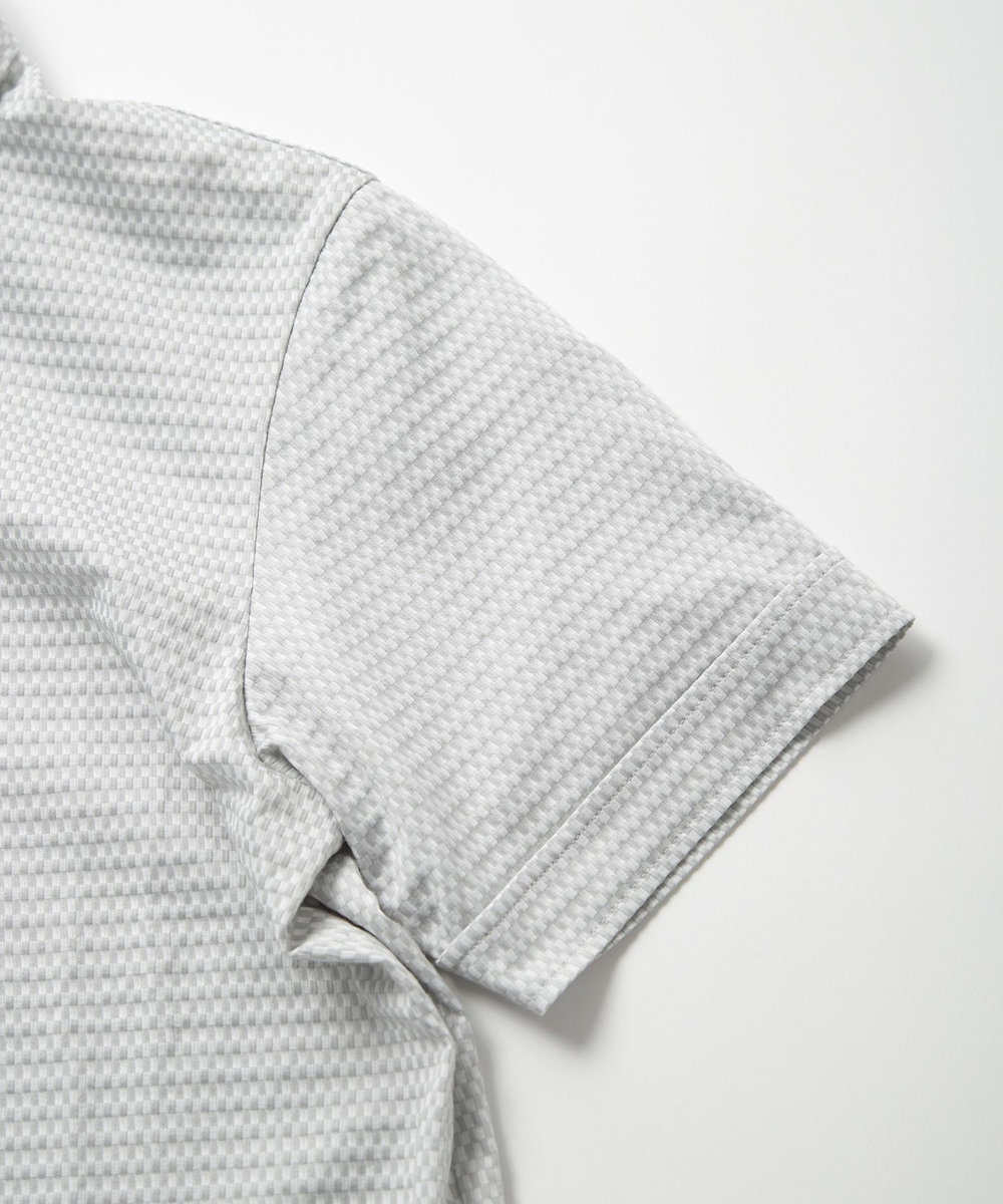 MEN'S BIGI 【ACTIVE TAILOR】COOL MAXサッカー織りポロシャツ グレー