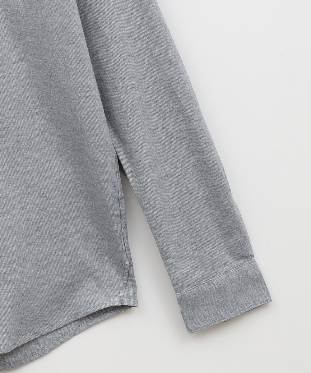 MEN'S BIGI フランネルフレンチフロントカジュアルシャツ グレー