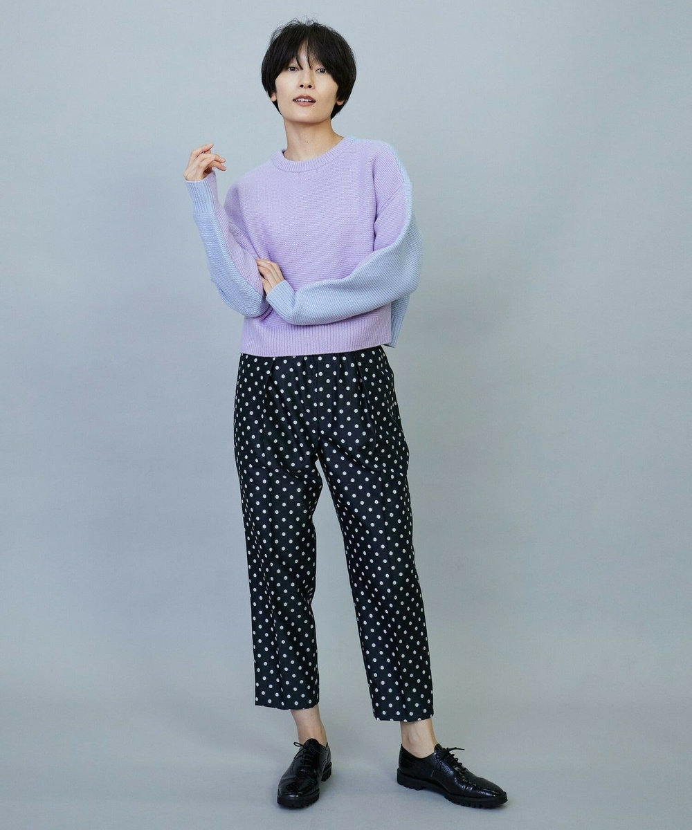 MOGA ANNUAL×MOGA　ウールカシミヤバイカラープルオーバー サックスブルー
