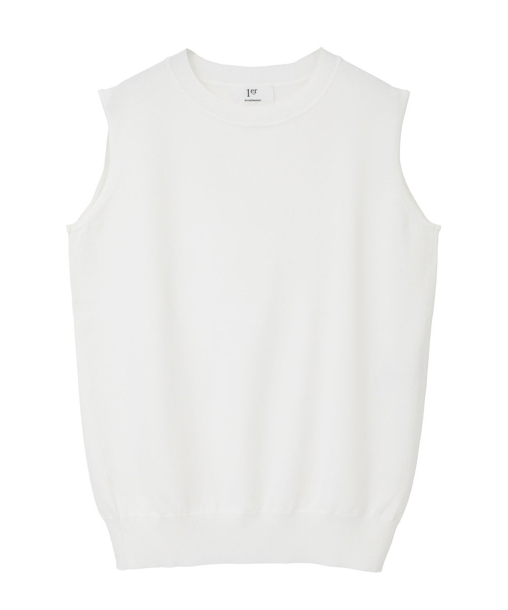 1er Arrondissement ＢＯＸニットタンク オフホワイト