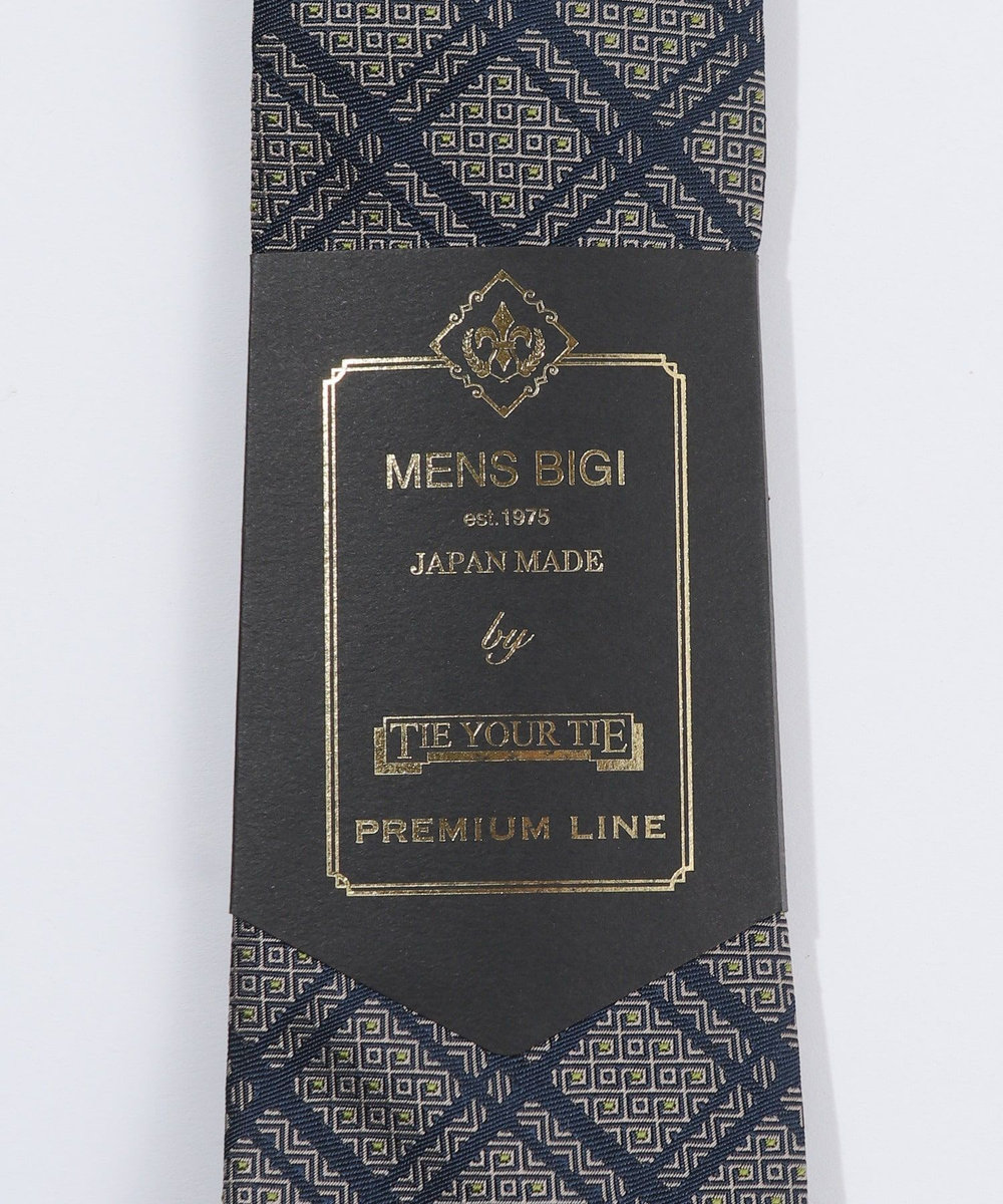 MEN'S BIGI 【TIE YOUR TIE/タイユアタイ】ヴィンテージチェック柄ネクタイ ターコイズブルー