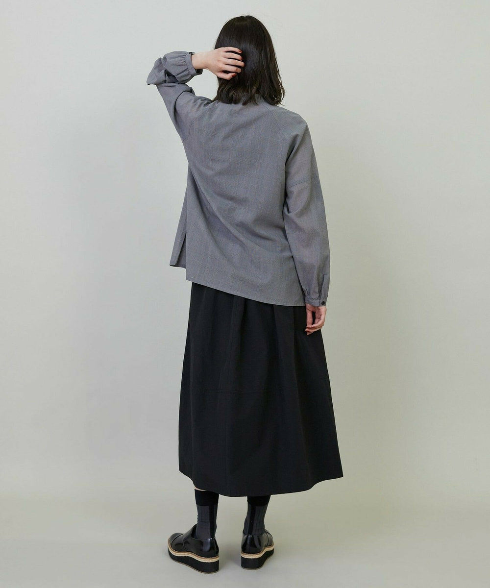 L'EQUIPE リブ柄シースルーソックス チャコールグレー
