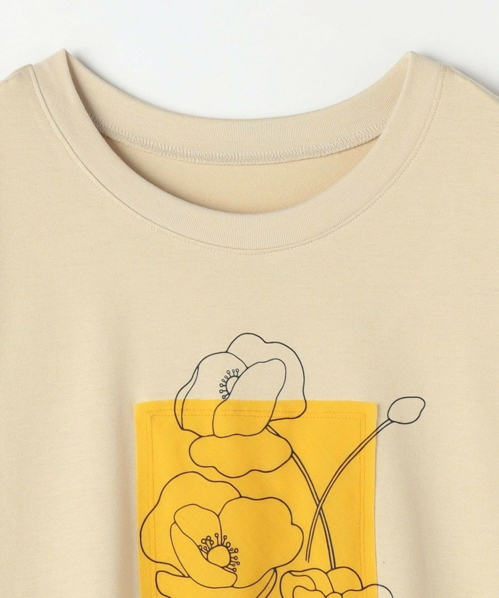 L'EQUIPE Lサイズ（大きいサイズ） 【大きいサイズ】オーバープリントTシャツ ベージュ