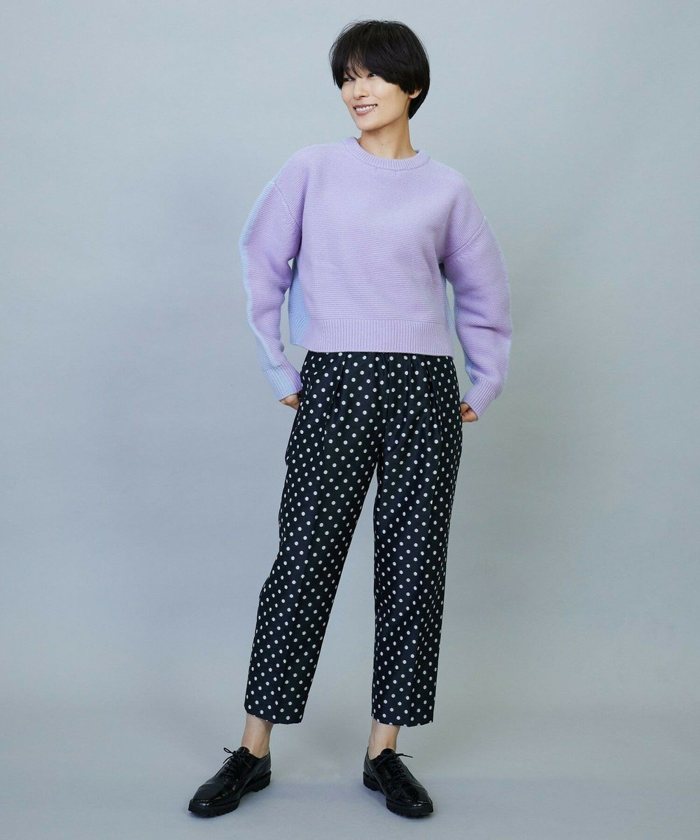 MOGA ANNUAL×MOGA　ウールカシミヤバイカラープルオーバー サックスブルー