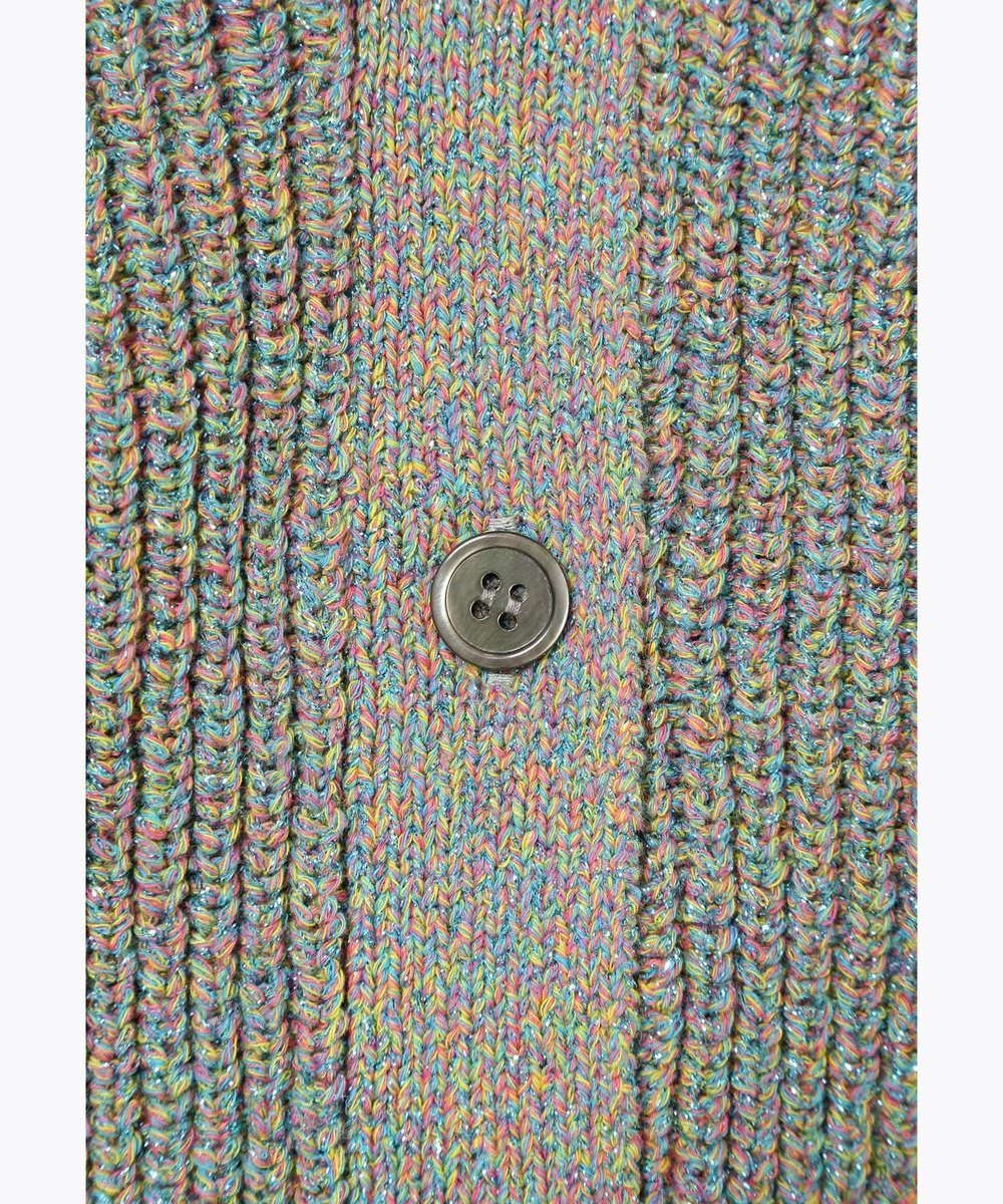 DÉPAREILLÉ MIX LAME CARDIGAN / ミックスラメカーディガン ブルー