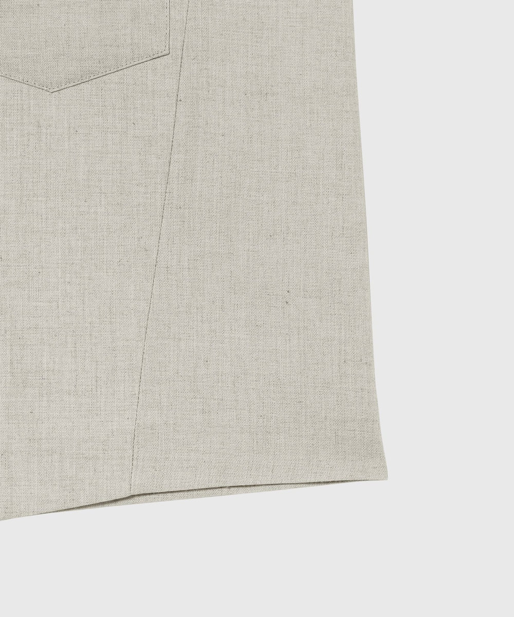 DÉPAREILLÉ RAMIE POLY TWILL GILET / ラミーポリツイルジレ ベージュ
