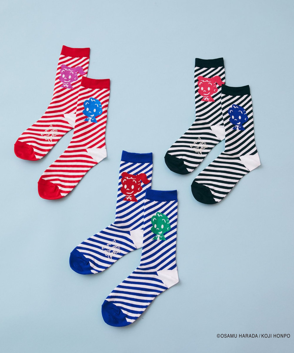 FRAPBOIS OSAMU GOODS ストライプソックス ブルー