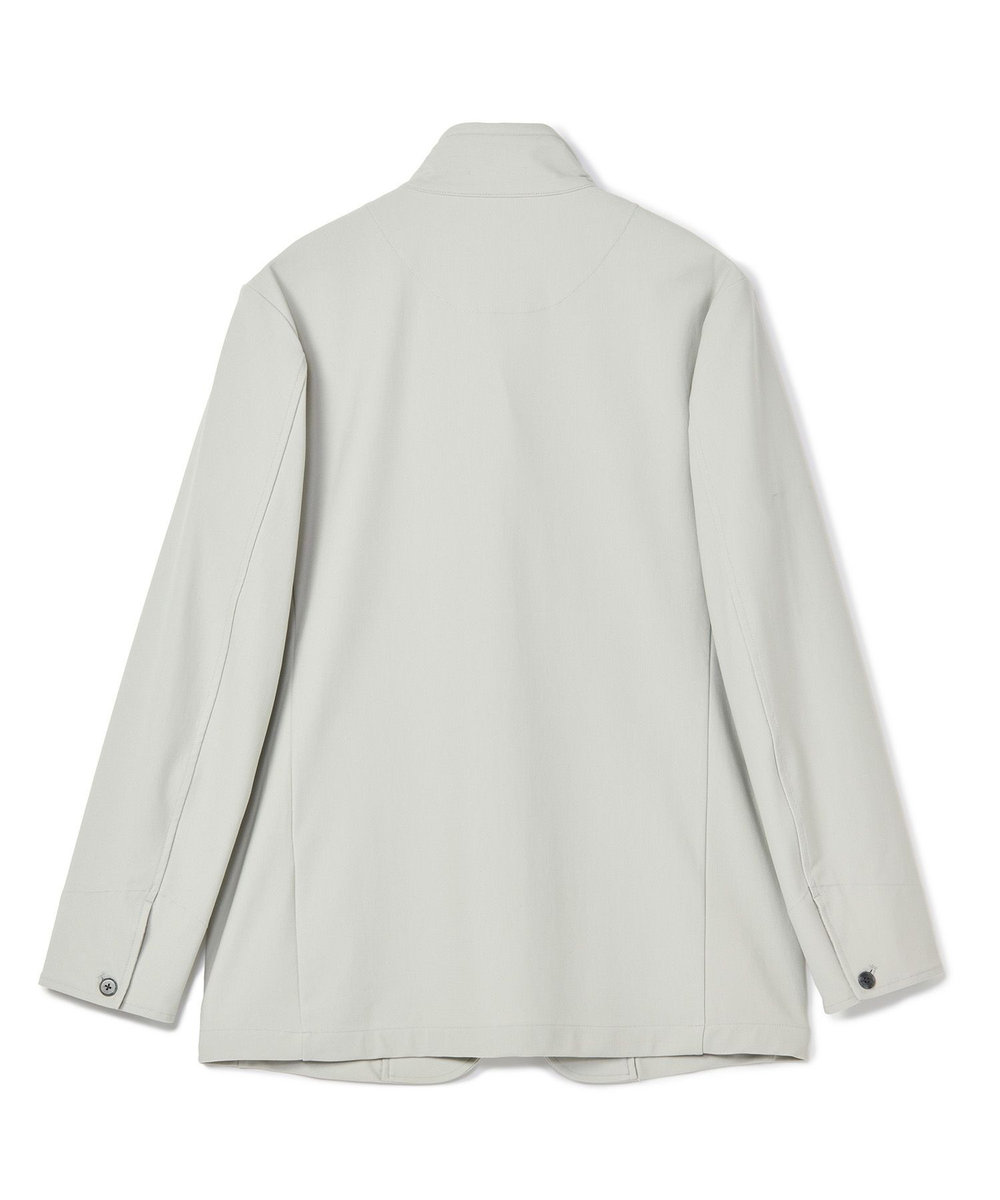 MEN'S BIGI シャンブレー調ハイテンショントリコット スタンドカラーカーデブルゾン＜接触冷感/速乾/UVカット＞ オフホワイト