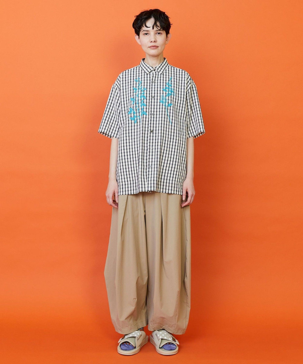 FRAPBOIS ボタニーチェックシャツ ネイビー