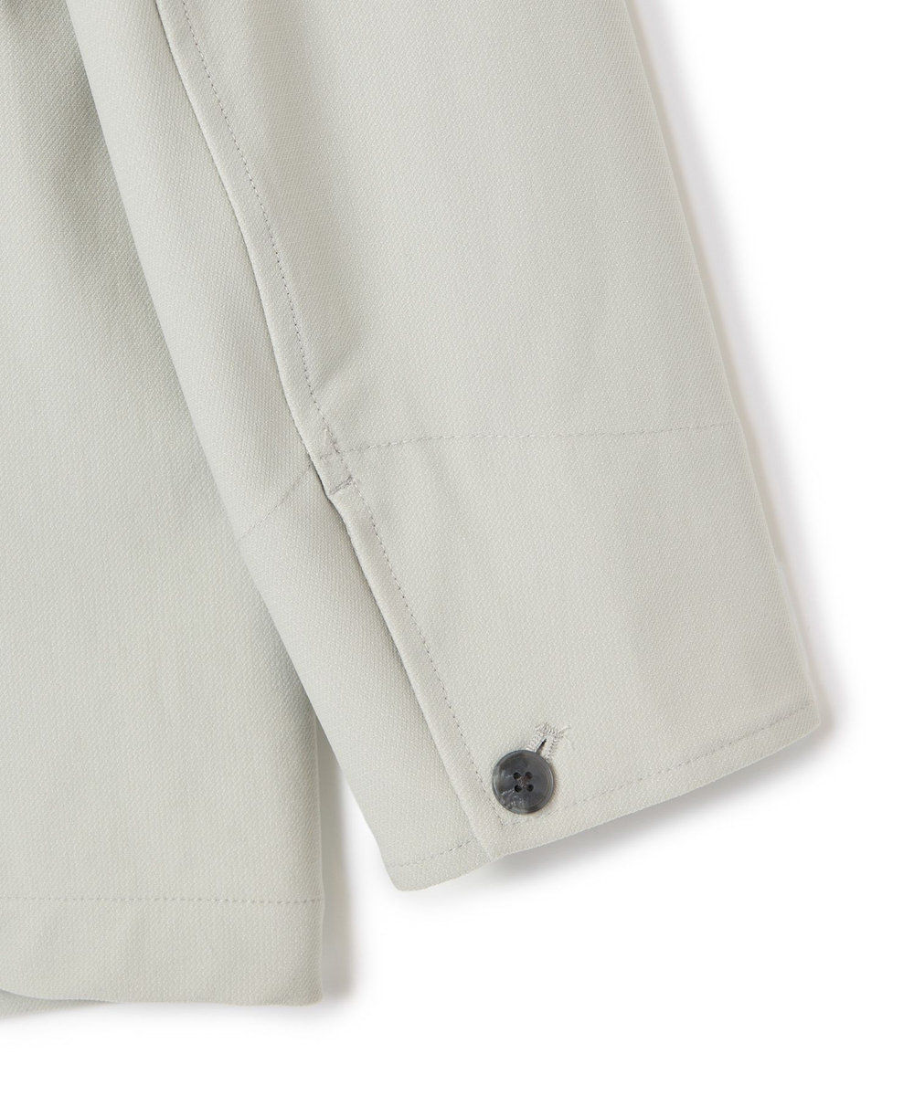MEN'S BIGI シャンブレー調ハイテンショントリコット スタンドカラーカーデブルゾン＜接触冷感/速乾/UVカット＞ オフホワイト