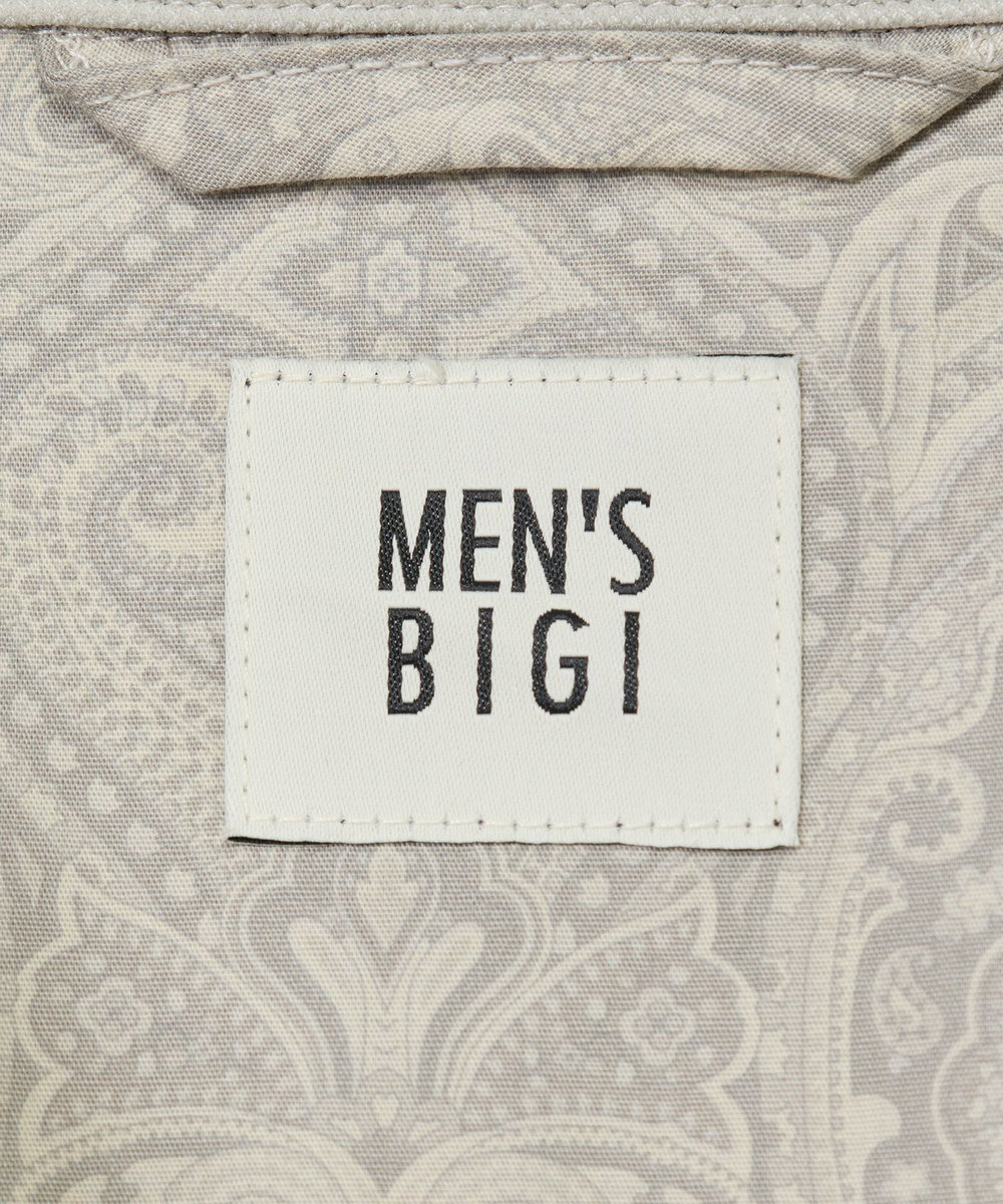 MEN'S BIGI シャンブレー調ハイテンショントリコット スタンドカラーカーデブルゾン＜接触冷感/速乾/UVカット＞ オフホワイト