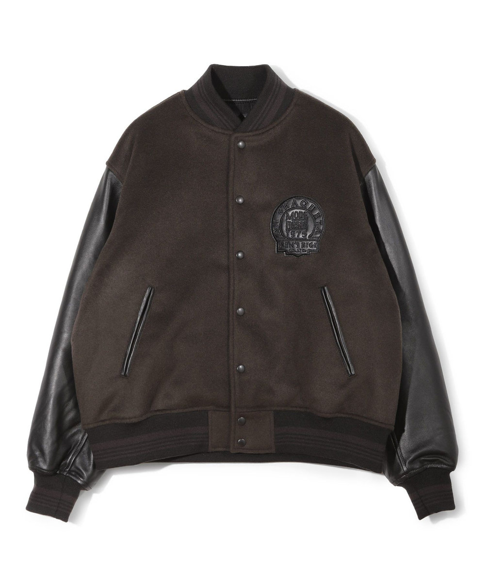 MEN'S BIGI 【50th Anniv . 中田 慎介】WOOL MELTON STADIUM JAMPER ブラウン