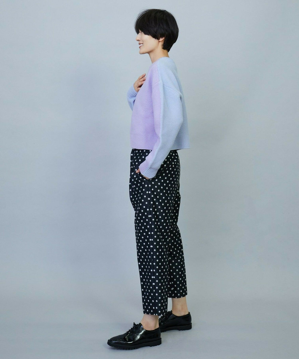 MOGA ANNUAL×MOGA　ウールカシミヤバイカラープルオーバー サックスブルー