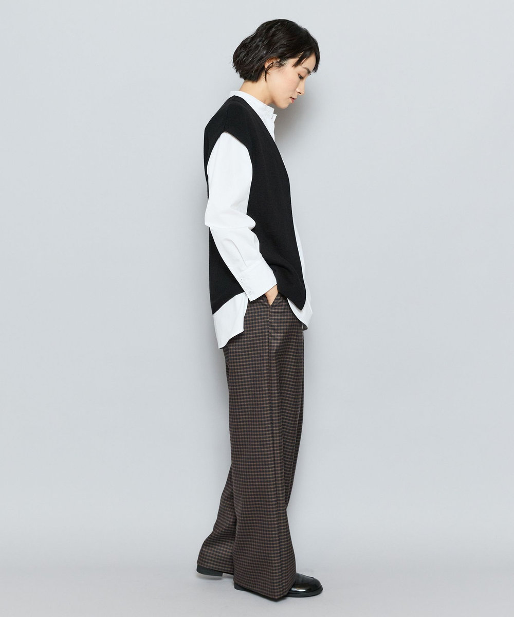 L'EQUIPE GREEN ECOキュプラウールニットジレ ブラック