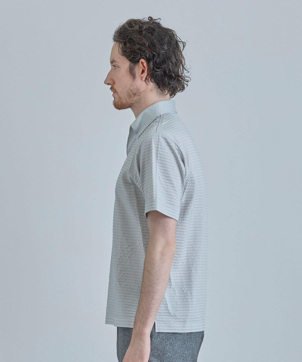 MEN'S BIGI 【ACTIVE TAILOR】ニットサッカーポロシャツ<COOL MAX/吸水速乾> グレー