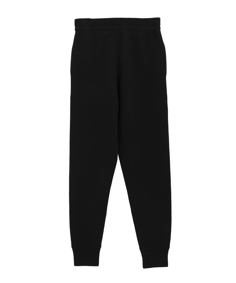 1er Arrondissement ウールカシミアダブルフェイスリブパンツ ブラック