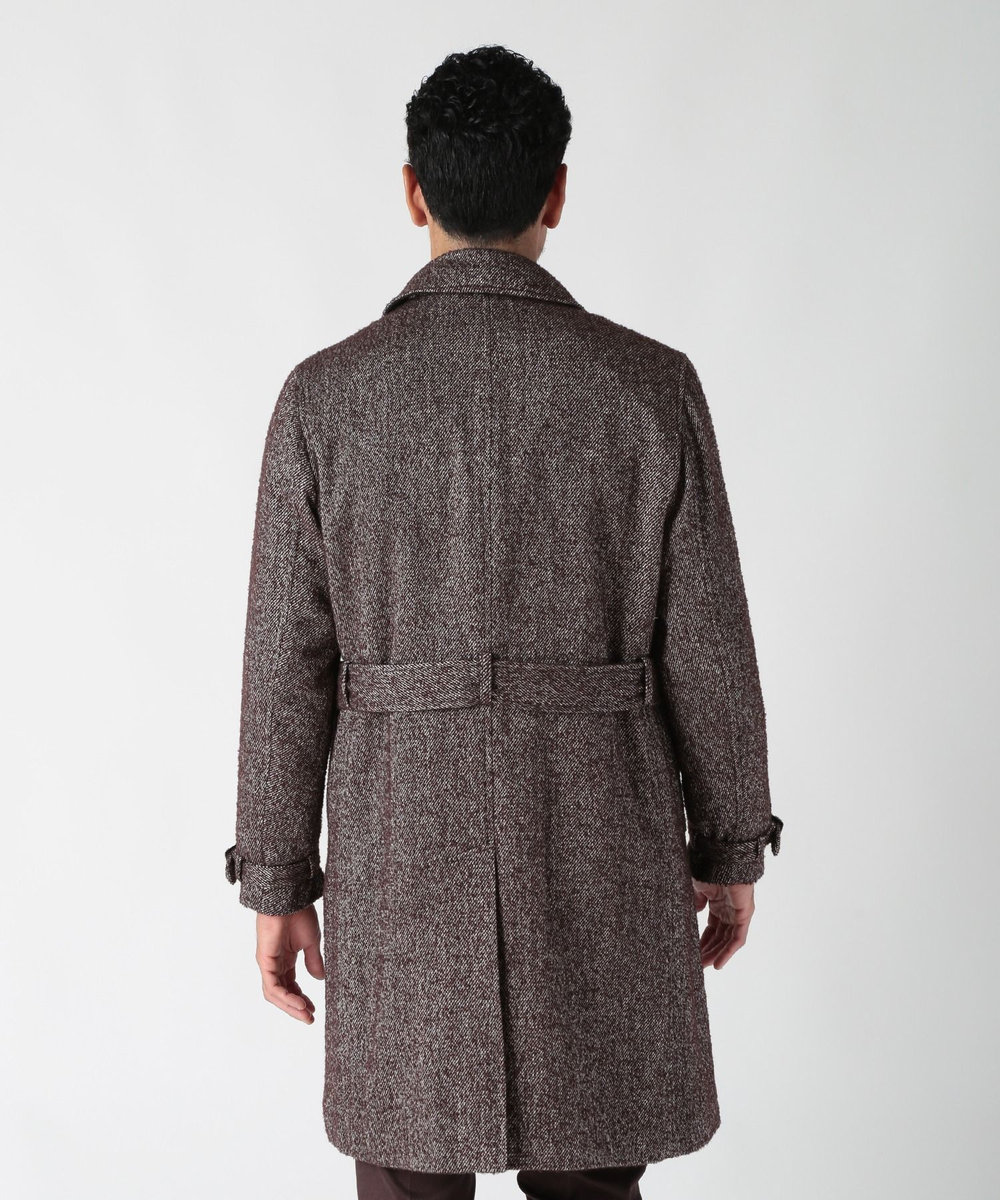 MEN'S BIGI トライスピンループツイードトレンチコート ボルドー