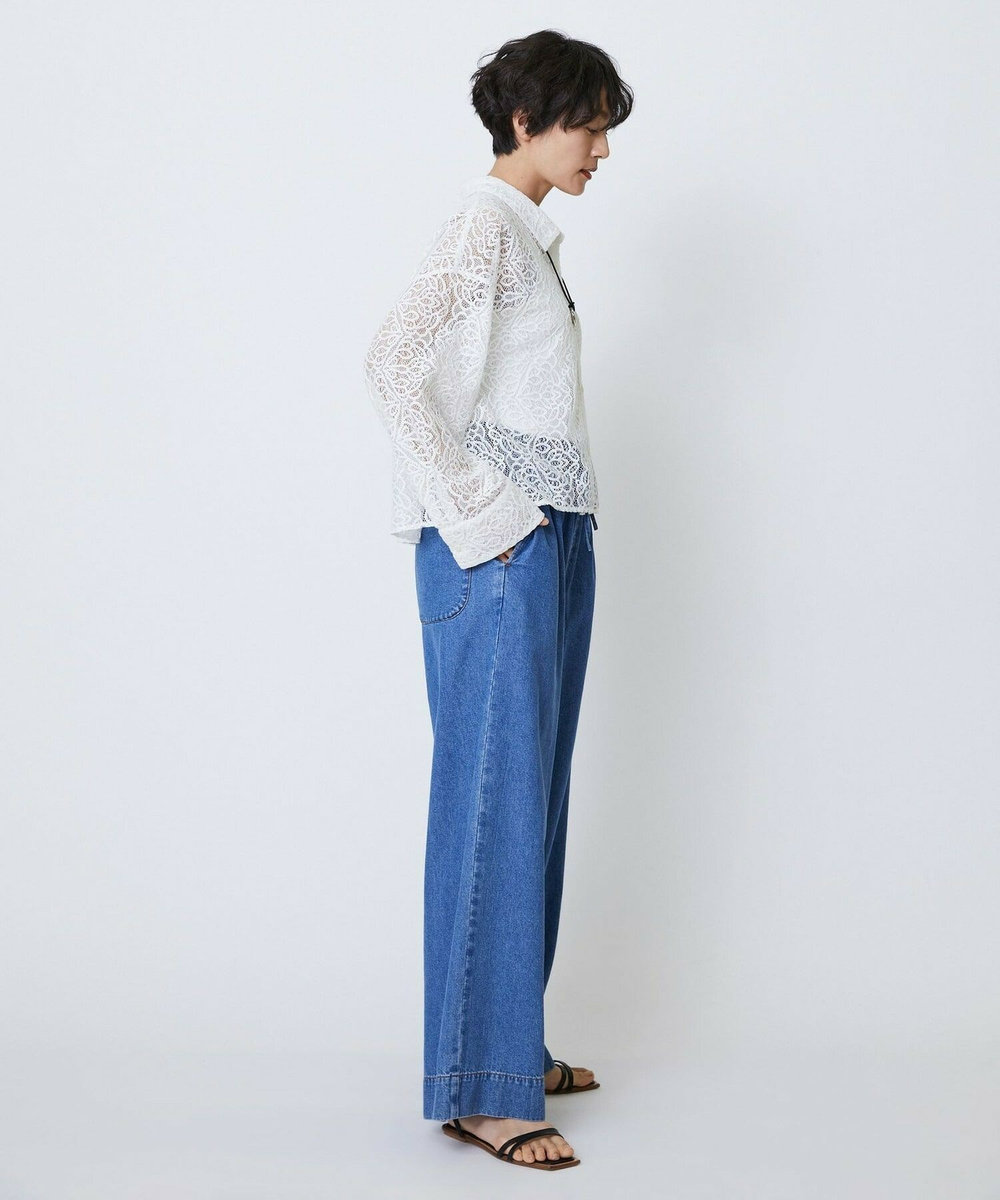 feerique feerique　ボタニカルレースシャツ オフホワイト