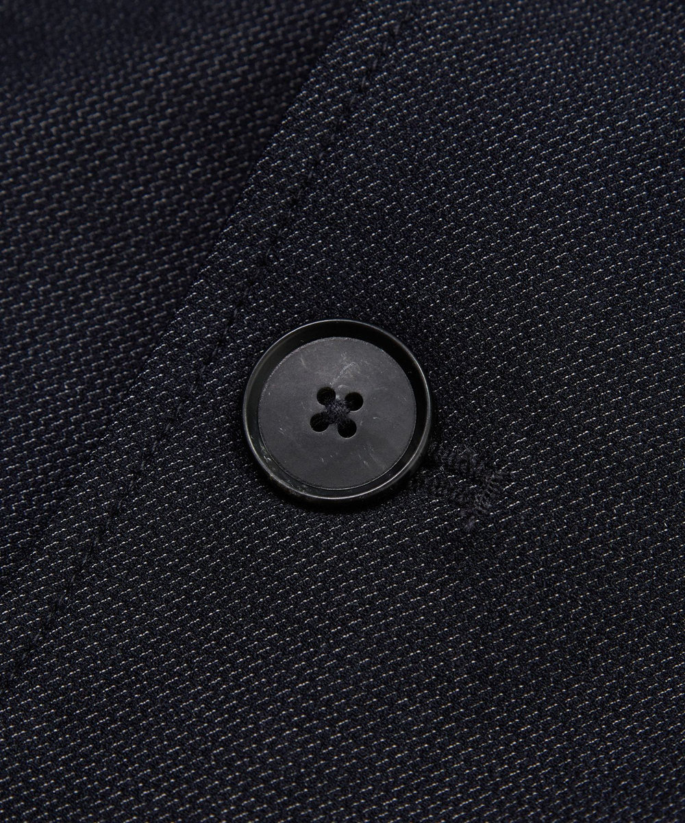 MEN'S BIGI シャンブレー調ハイテンショントリコット スタンドカラーカーデブルゾン＜接触冷感/速乾/UVカット＞ ネイビー