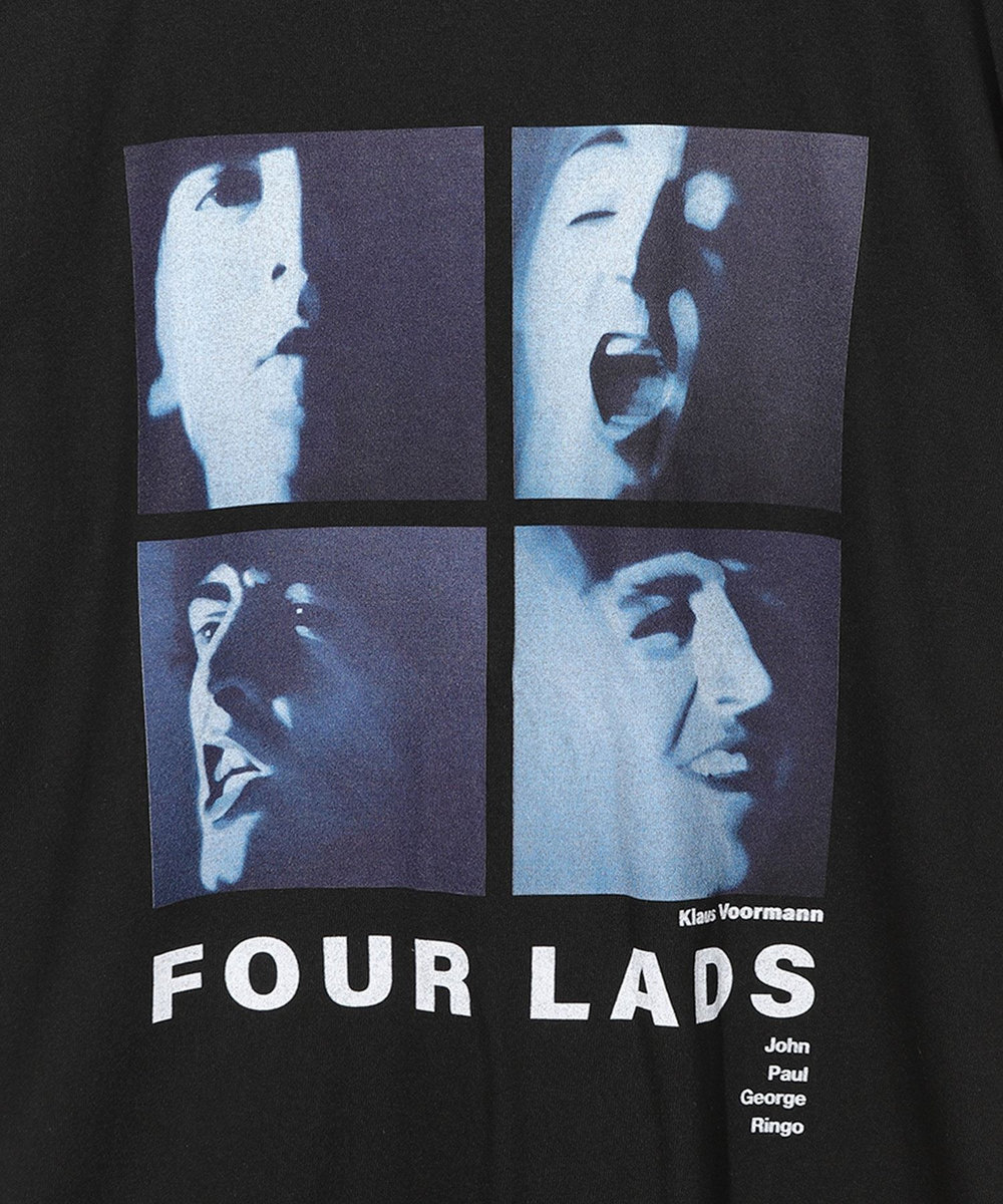 MEN'S BIGI 【THE CULTURE CODE x Klaus Voormann x MEN'S BIGI 】別注プリントT＜Four Lads＞ ブラック